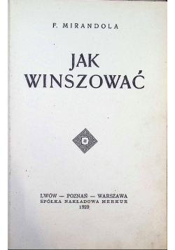 Jak winszować 1929r.