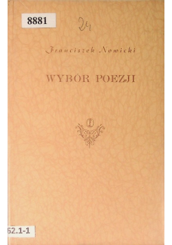 Nowicki wybór poezji