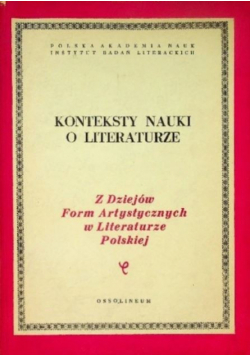 Konteksty nauki o literaturze