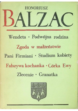 Komedia Ludzka III Wendeta Podwójna rodzina Zgoda w małżeństwie