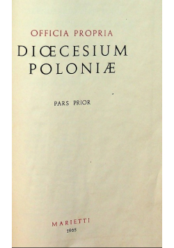 Officia Propria Dioecesium Poloniae