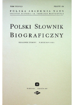 Polski słownik biograficzny Zeszyt 154
