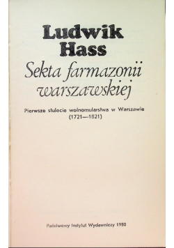 Sekta farmazonii warszawskiej