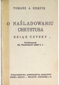O naśladowaniu Chrystusa