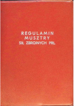 Regulamin musztry sił zbrojnych PRL
