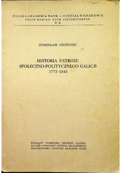 Historia ustroju społeczno - politycznego Galicji