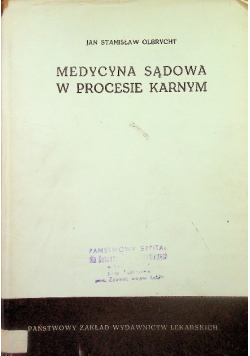 Medycyna sądowa w procesie karnym
