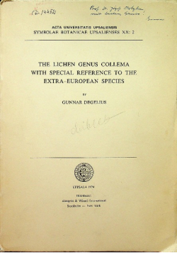 The lichen genus collema with special reference to the extra european species