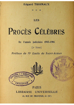 Les proces celebres 1907 r.