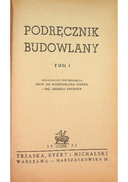 Podręcznik budowlany Tom I