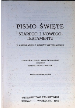 Pismo Święte Starego i Nowego Testamentu
