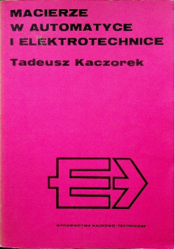 Macierze w automatyce i elektrotechnice