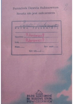 Pamiętnik Dawida Rubinowicza