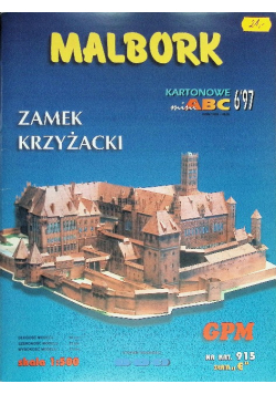 Malbork zamek krzyżacki kartonowe mini abc