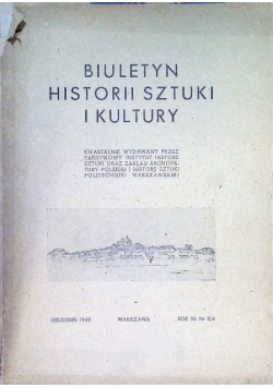 Biuletyn historii sztuki i kultury, 1949 r.