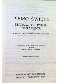 Pismo Święte Starego i Nowego Testamentu