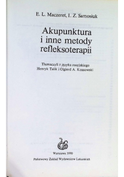 Akupunktura i inne metody refleksoterapii
