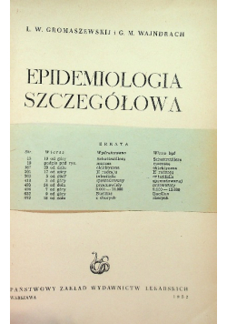 Epidemiologia szczegółowa