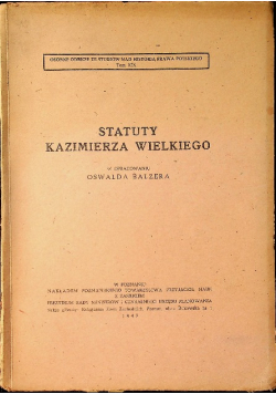 Statuty Kazimierza Wielkiego 1947 r.