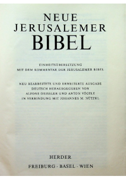 Neue Jerusalemer Bibel