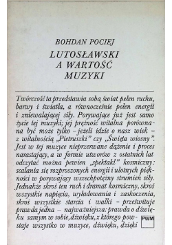 Lutosławski a wartość muzyki