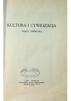 Kultura i cywilizacja 1937 r.