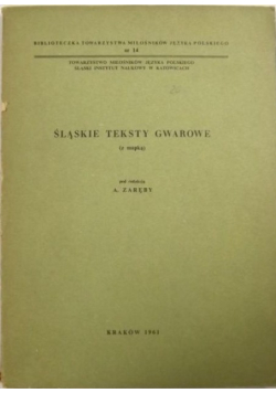 Śląskie teksty gwarowe (z mapką)