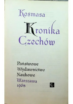 Kosmasa Kronika Czechów