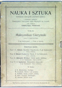 Nauka i sztuka Tom IV Maksymilian Gierymski 1906 r.