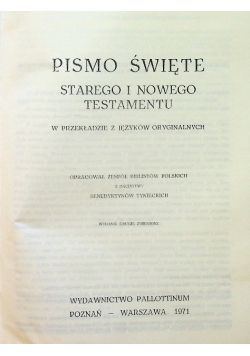 Pismo Święte Starego i Nowego Testamentu