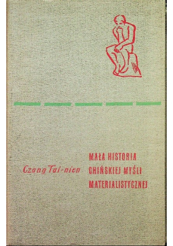Mała historia chińskiej myśli materialistycznej