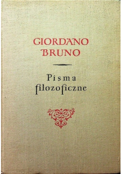 Bruno Pisma filozoficzne