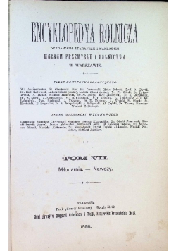 Encyklopedya rolnicza Tom VII, 1898 r.