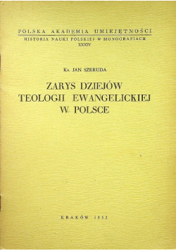 Zarys dziejów teologii ewangelickiej w Polsce