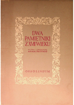Dwa pamiętniki z XVII wieku