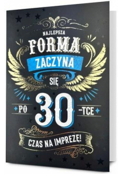 Karnet B6 Urodziny 30