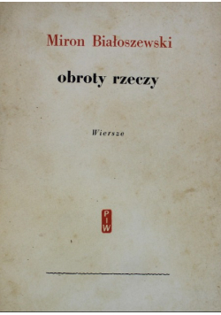 Obroty rzeczy wiersze