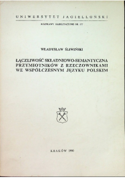 Łączliwość składniowo semantyczna przymiotników z rzeczownikami