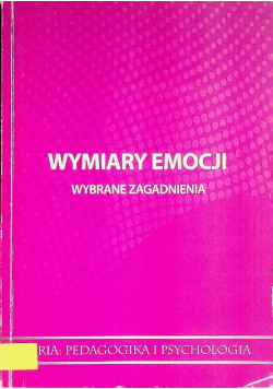 Wymiary Emocji  Wybrane Zagadnienia