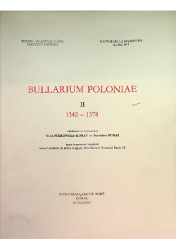 Bullarium Poloniae II 1342 do 1378