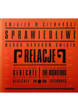 Światła w ciemności sprawiedliwi wśród narodów świata