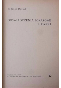 Doświadczenia pokazowe z fizyki