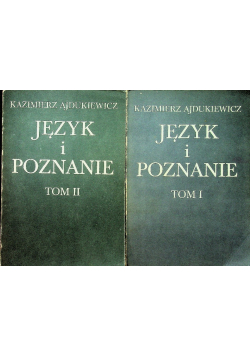 Język i poznanie Tom 1 i 2