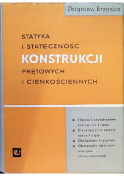 Statystyka i stateczność konstrukcji prętowych i cienkościennych