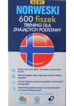 Norweski 600 fiszek Trening dla znających podstawy poziom A2 - B1
