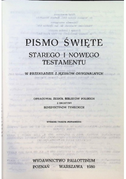 Pismo Święte Starego i Nowego Testamentu