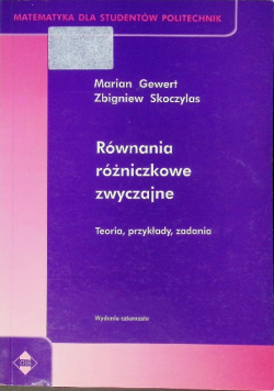 Równania różniczkowe zwyczajne