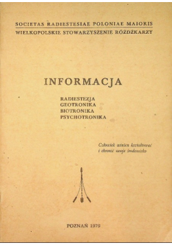 Informacja Radiestezja Geotronika Biotronika Psychotronika