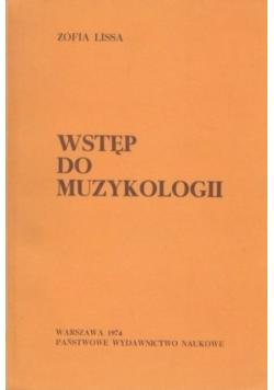 Wstęp do muzykologii