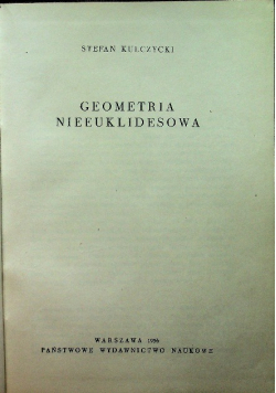 Geometria nieeuklidesowa